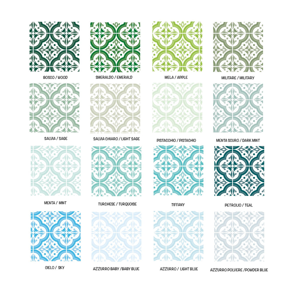 Adesivi per Piastrelle Lisbona-Confezione 10 Adesivi-Più Colori e Misure Disponibili - Decochic