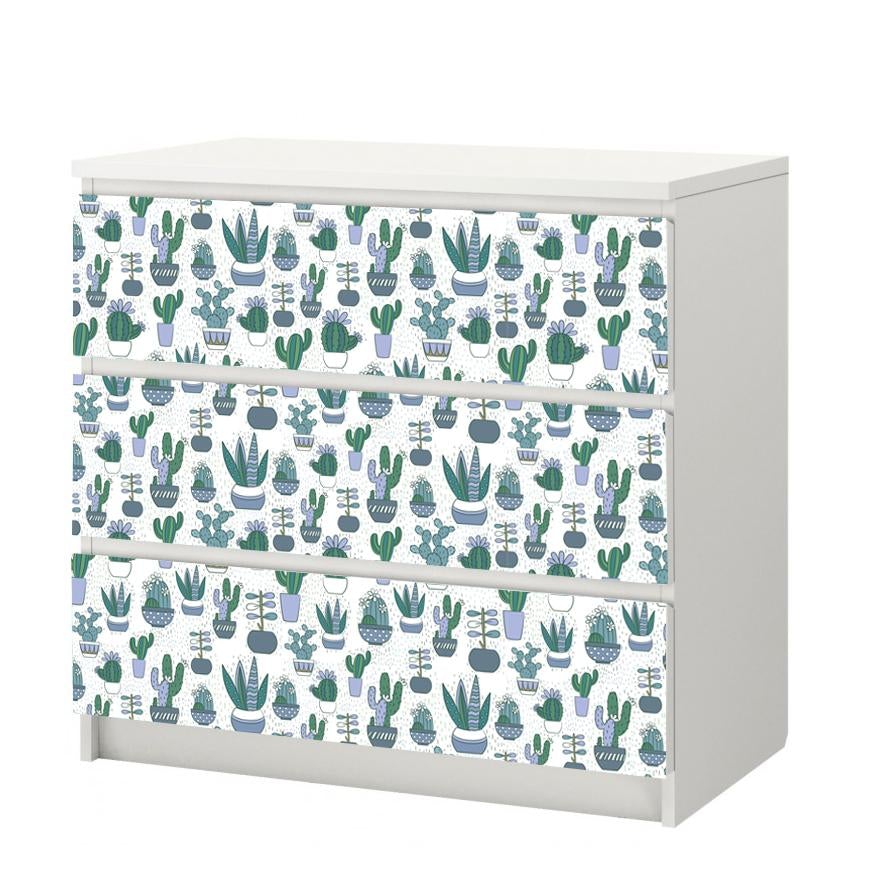 Carta Adesiva Cactus Azzurri - Decochic