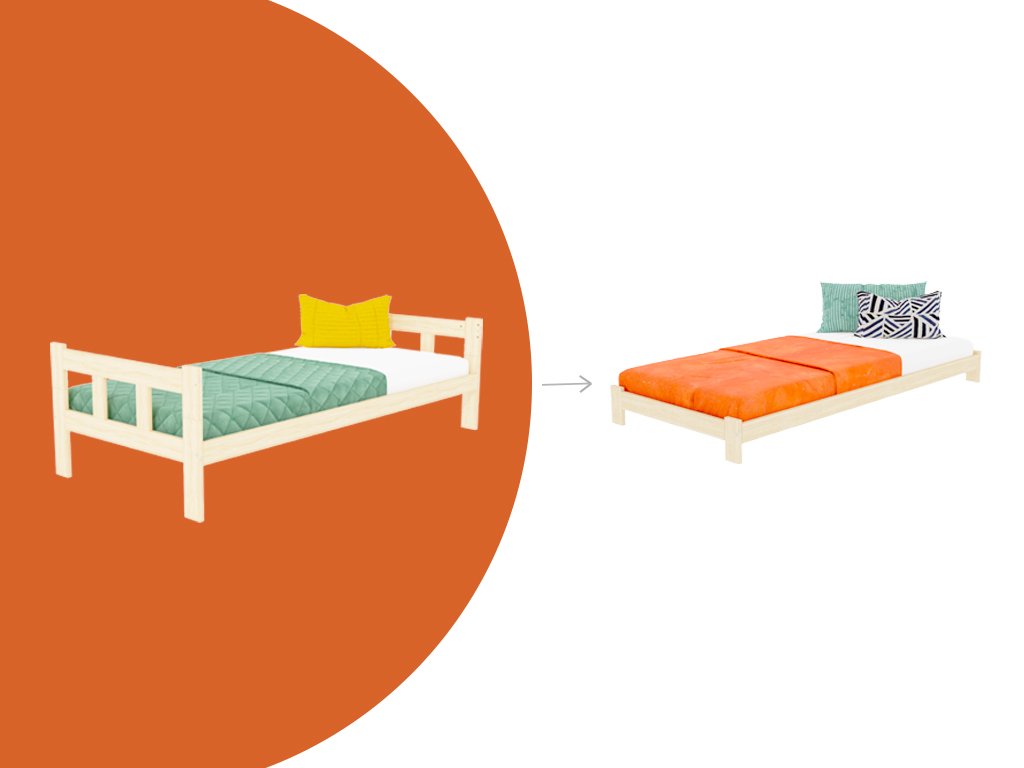 Letto Singolo Cameretta FENCE Benlemi -Più Colori e Misure Disponibili - Decochic