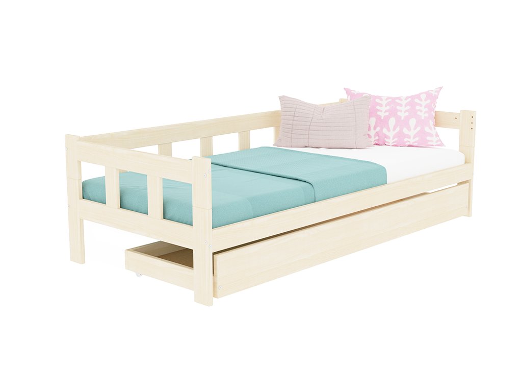 Letto Singolo con sbarra FENCE Benlemi -Più Colori e Misure Disponibili - Decochic