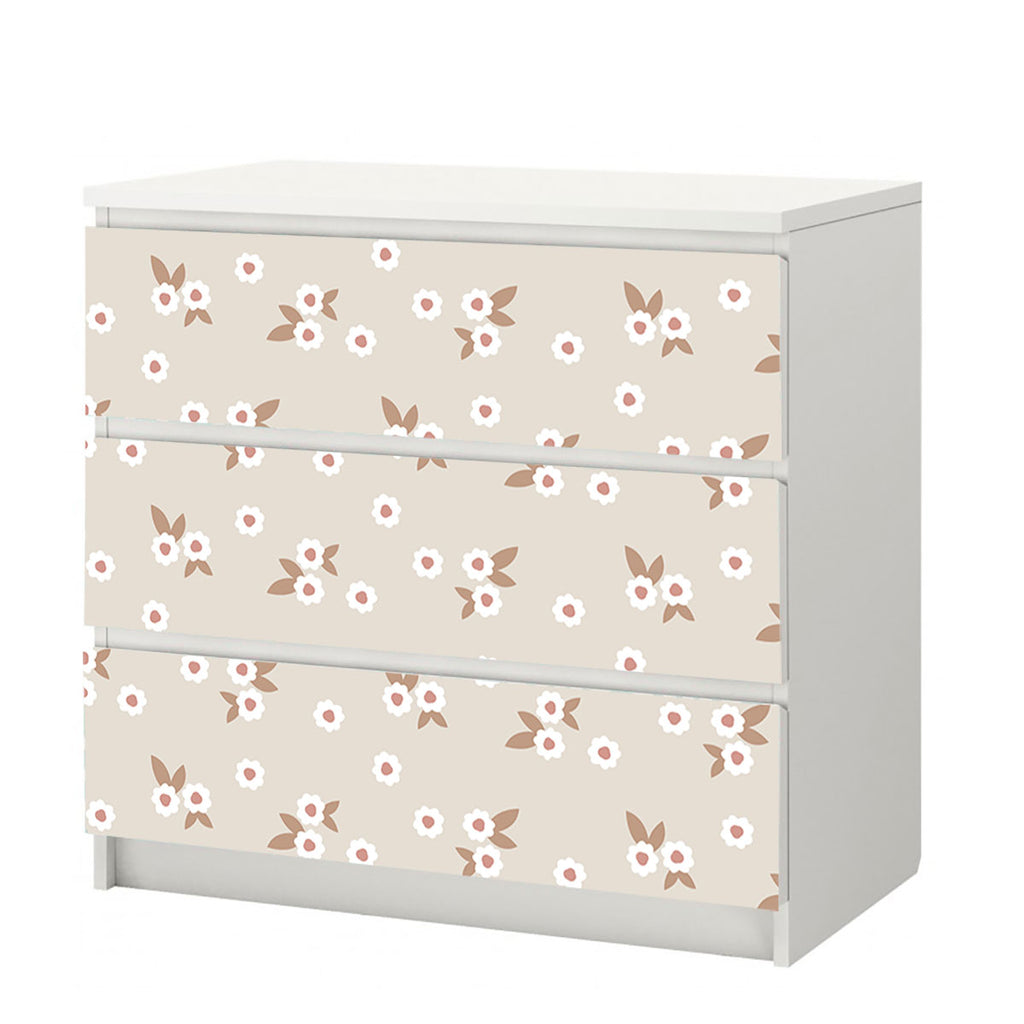 Carta Adesiva Beige Floral - Decochic