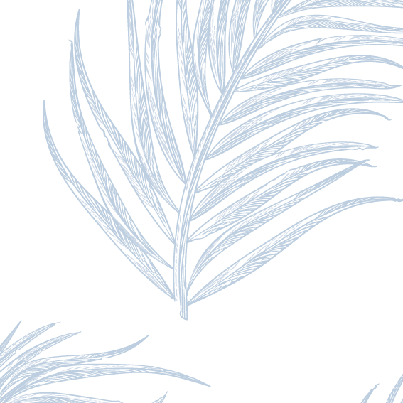 36x100 cm Vinile Palms Azzurro Mare - Decochic