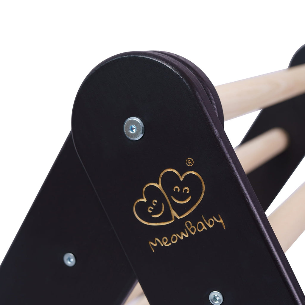 Triangolo Pikler con Scivolo legno e nero MeowBaby - Decochic