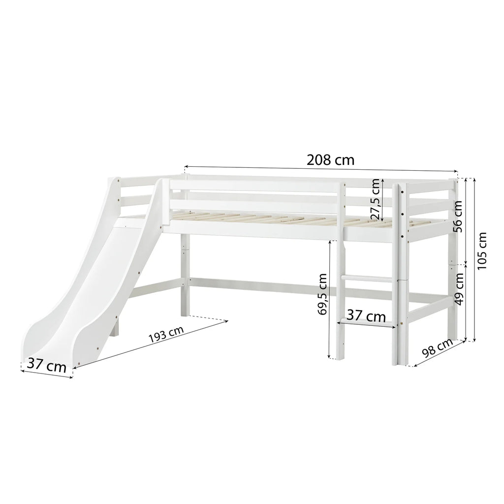 Letto a Soppalco Hoppekids ECO Dream con Scivolo-Più Misure Disponibili - Decochic