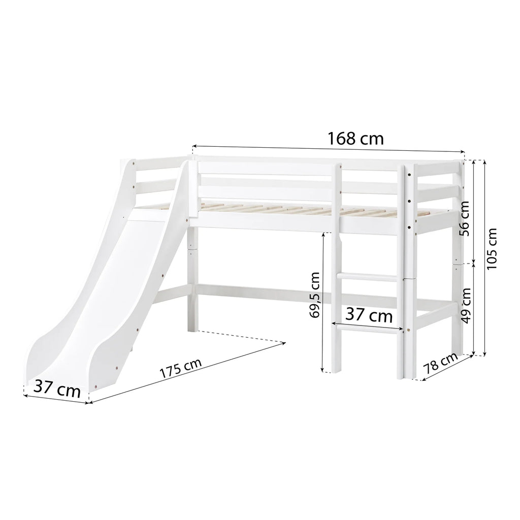 Letto a Soppalco Hoppekids ECO Dream con Scivolo-Più Misure Disponibili - Decochic