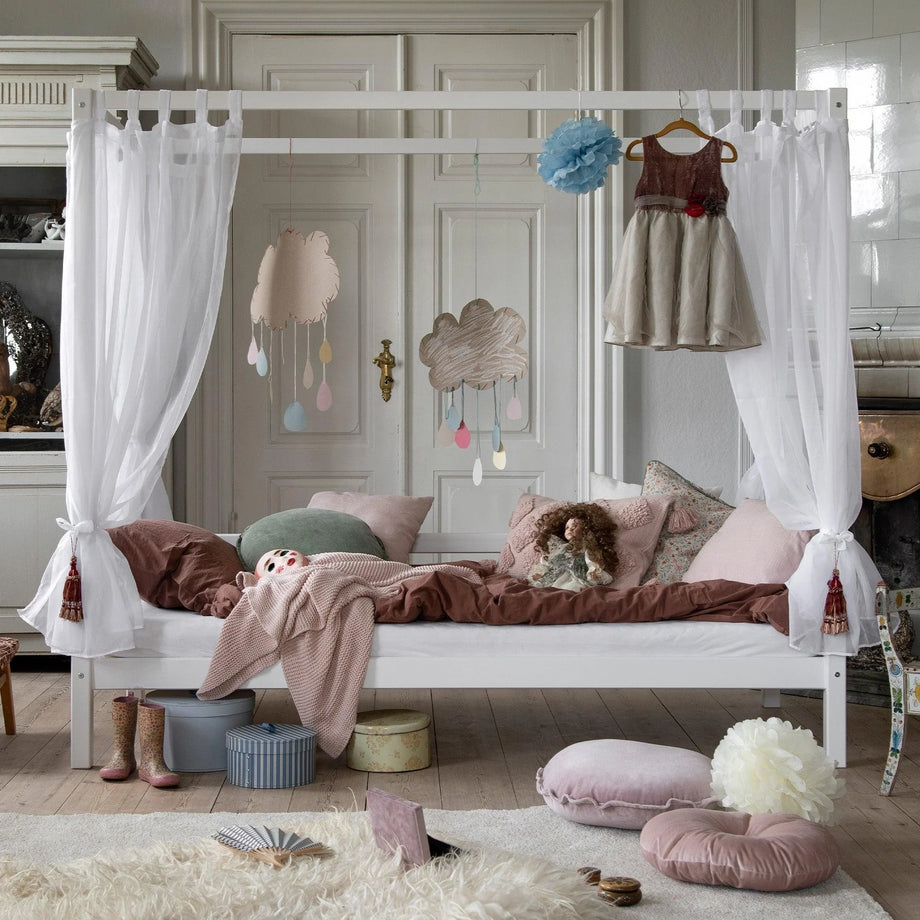 Letto Per Bambini Con Baldacchino E Rete In Legno Di Pino Bianco 90 X 200 Cm Appy 82843991 Letto Per Bambini Con Baldacchino E Rete In Legno Di Pino Bianco 90 X 200 Cm Appy 82843991