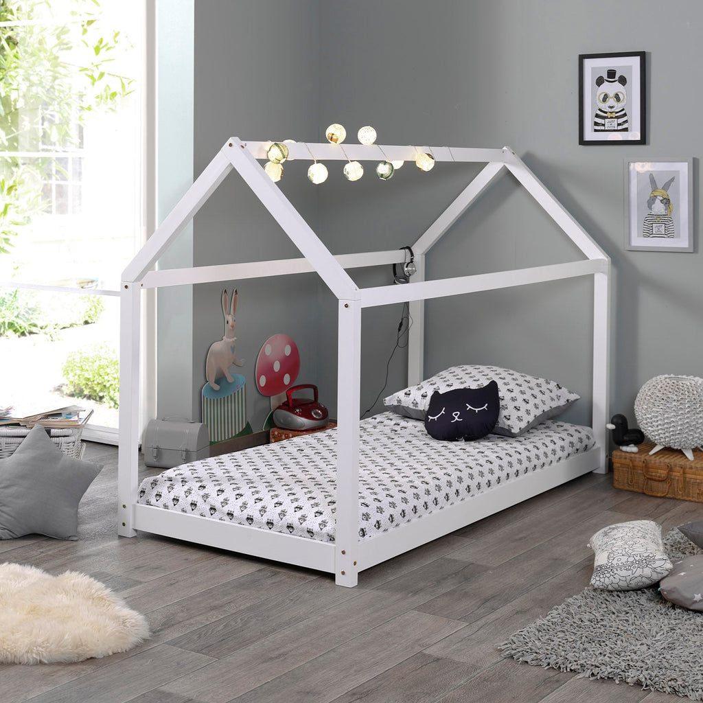 Letto Casa Cabane Vipack 90x200 cm-Bianco - Decochic