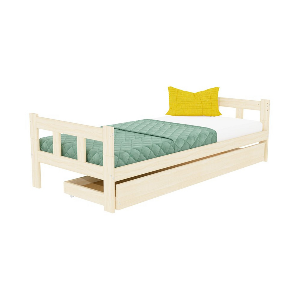 Letto Singolo con Cassettone FENCE Benlemi -Più Colori e Misure Disponibili - Decochic