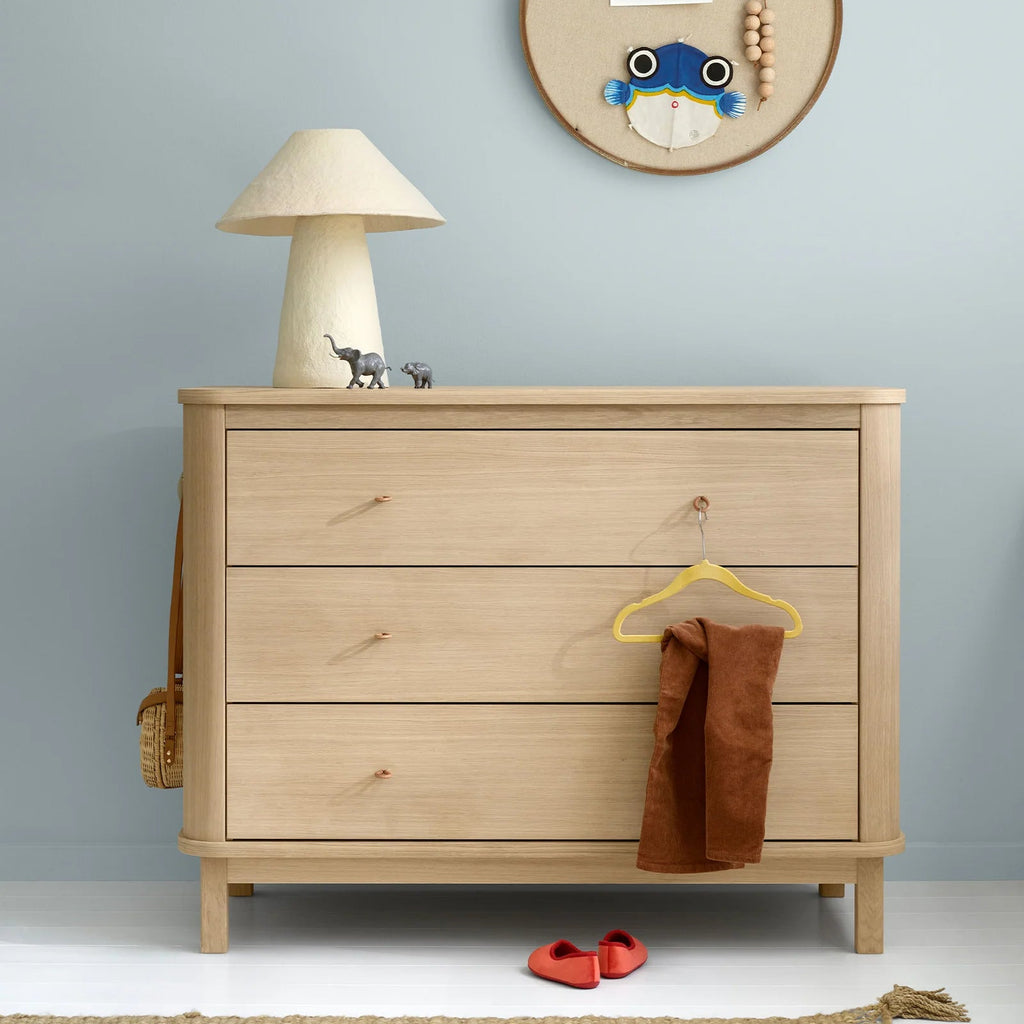 Cassettiera Wood 3 cassetti Quercia Oliver Furniture (Barriera Opzionale) - Decochic