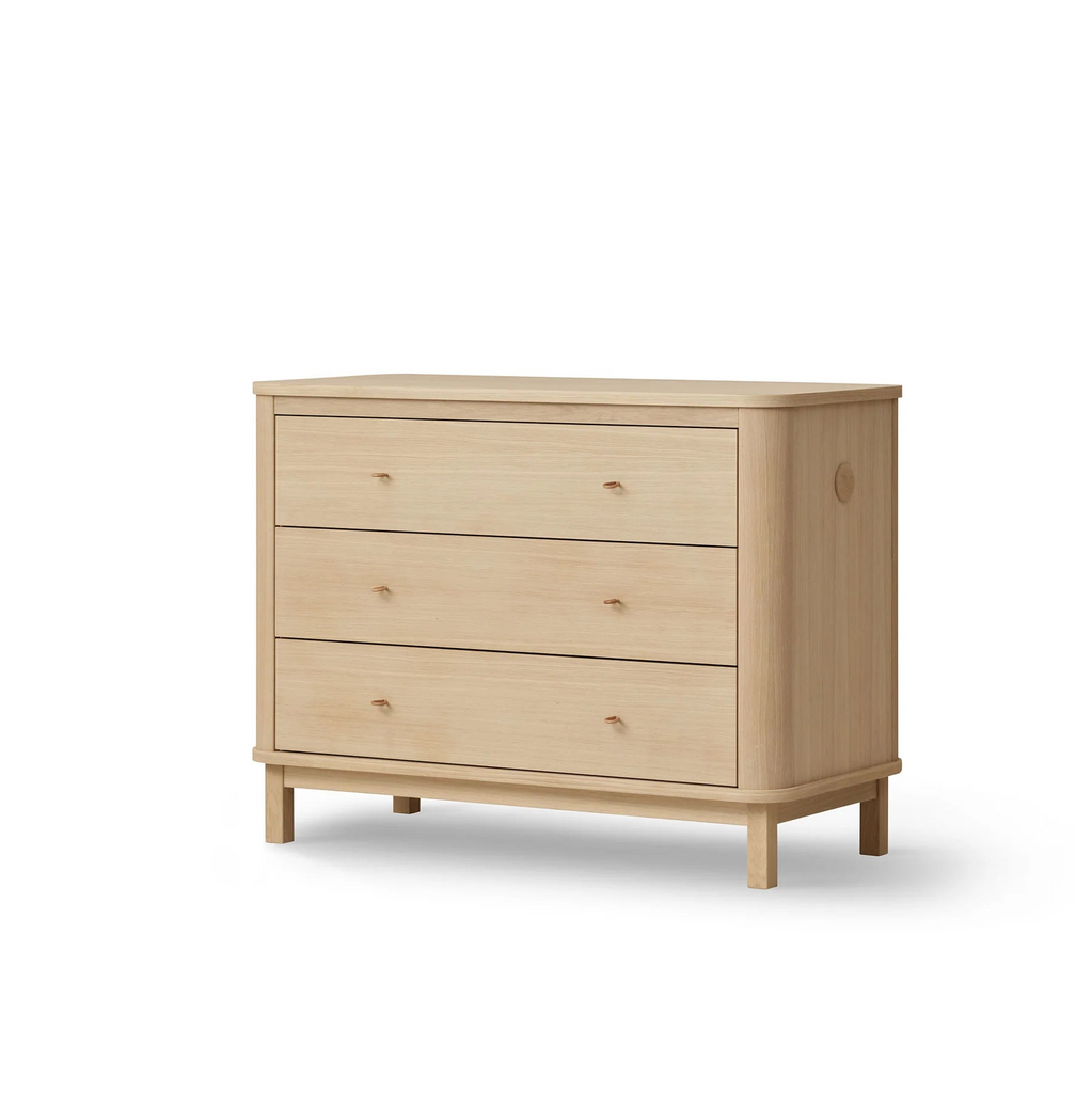 Cassettiera Wood 3 cassetti Quercia Oliver Furniture (Barriera Opzionale) - Decochic