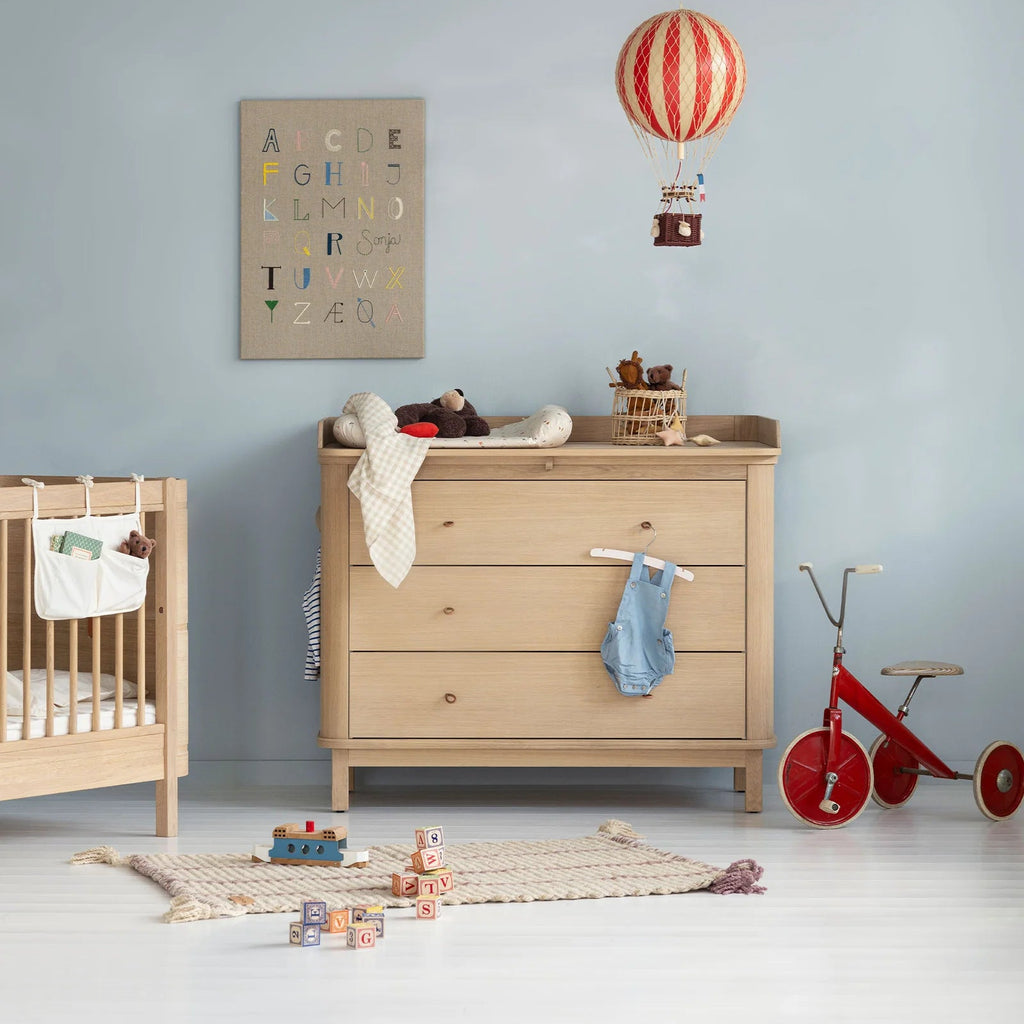 Cassettiera Wood 3 cassetti Quercia Oliver Furniture (Barriera Opzionale) - Decochic