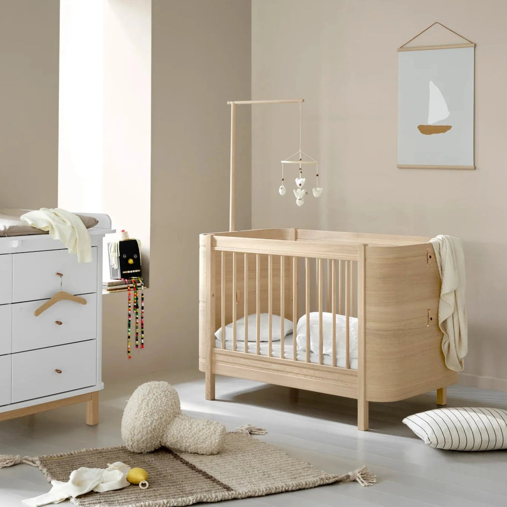 Letto Evolutivo Rovere Wood Mini + Cot Bed Oliver Furniture - Decochic