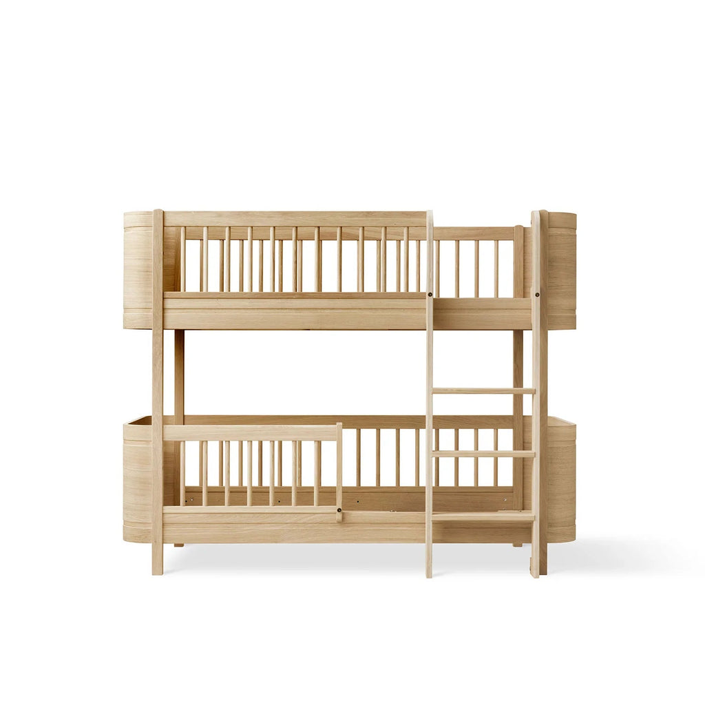 Letto a Castello Wood Mini + Low Bunk Bed in Quercia Oliver Furniture - Decochic