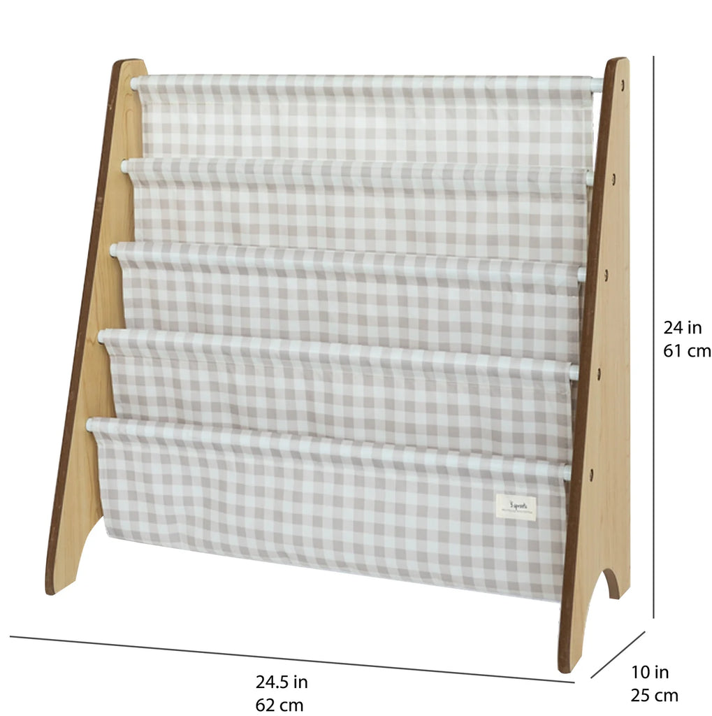 Libreria Montessoriana Gingham Beige 3 Sprouts - Decochic