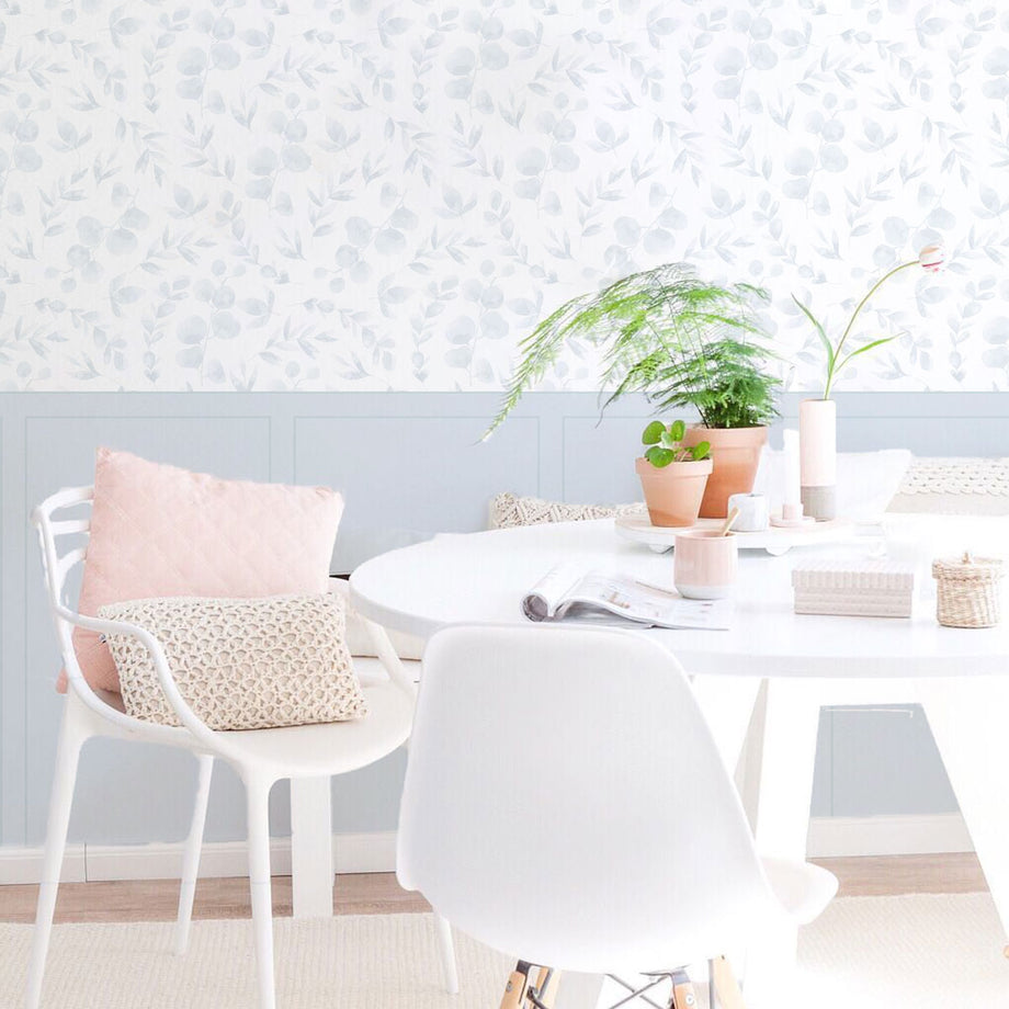 Carta da Parati Acquerello Boiserie-Più Colori e Dimensioni Disponibili