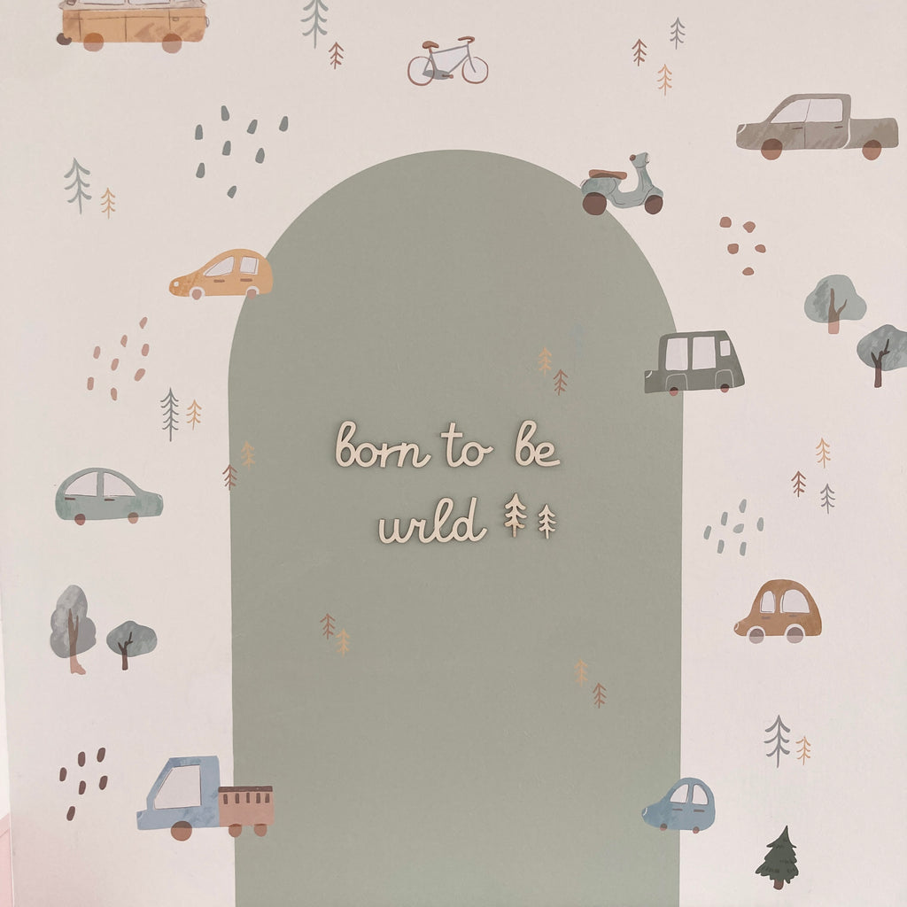 Scritta in Legno Born to be Wild - Decochic