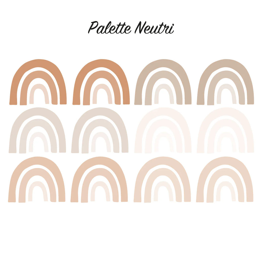 Adesivi da Parete Arcobaleni Palette Neutri - Decochic