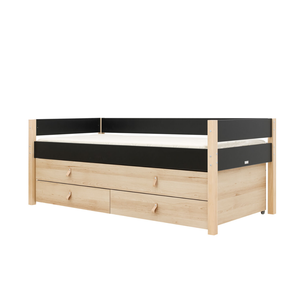 Lettino Singolo con Cassettoni 90x200 cm Lucas Bopita - Decochic