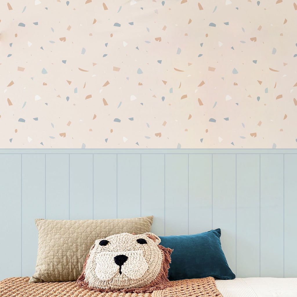 Carta da Parati Terrazzo Boiserie-Più Colori e Dimensioni Disponibili - Decochic