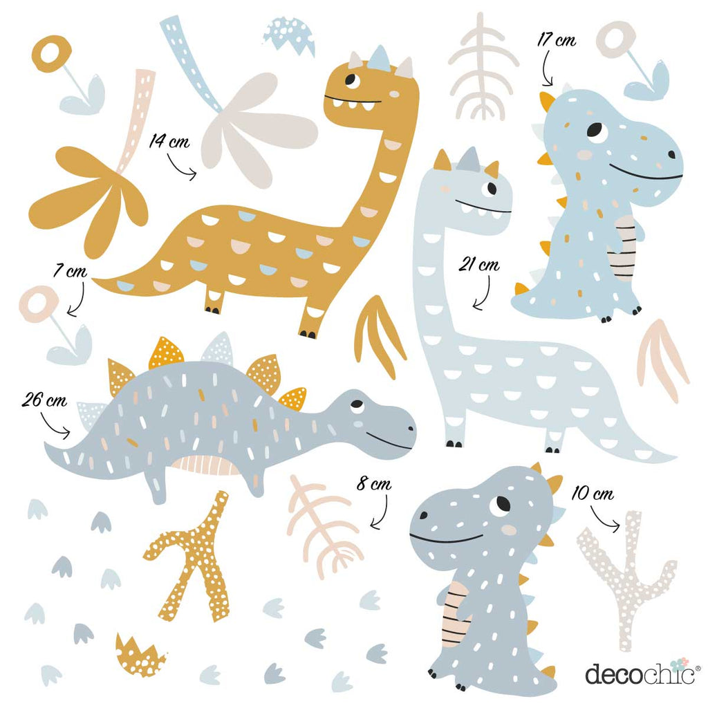 Sticker Adesivi Dinosauri-Più Varianti di Colore Disponibili - Decochic