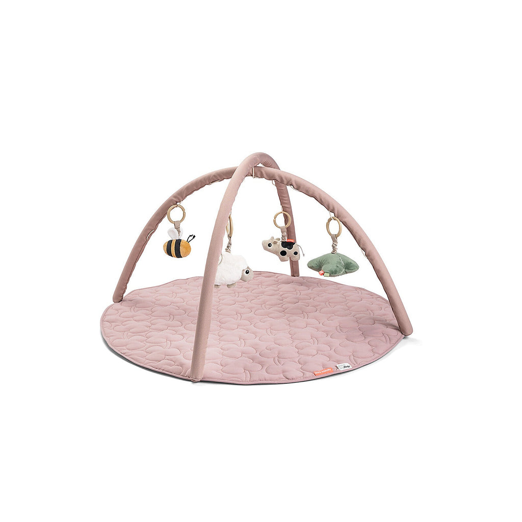 Palestrina Attività con Tappeto Gioco Trapuntato Tiny Farm Rosa Done By Deer - Decochic