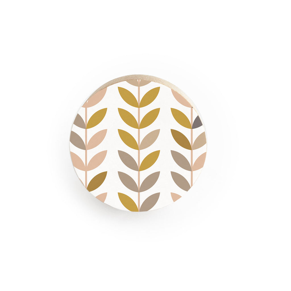 Pomello in Legno Foglie Vintage Multicolor - Decochic