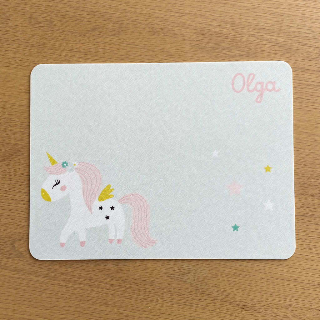 Tovaglietta Bambina Unicorns - Nome Personalizzabile - Decochic