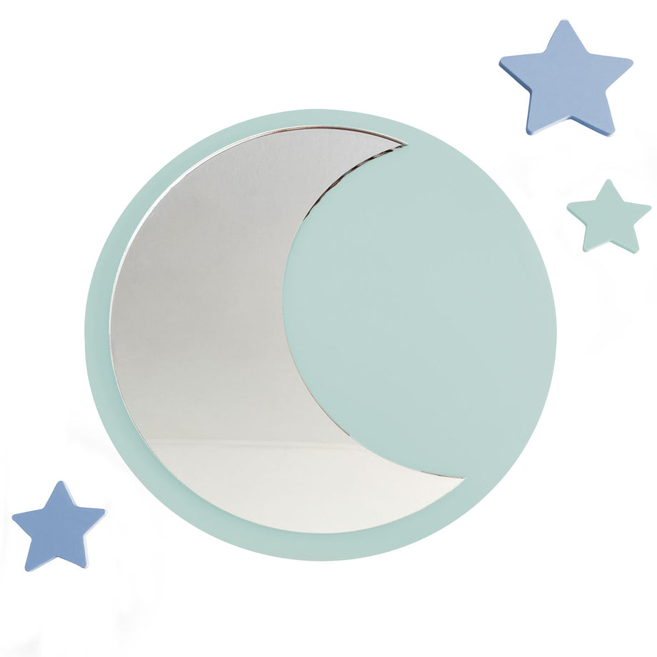 Specchio Luna Astratta 72x1 cm in Ferro e MDF Oro