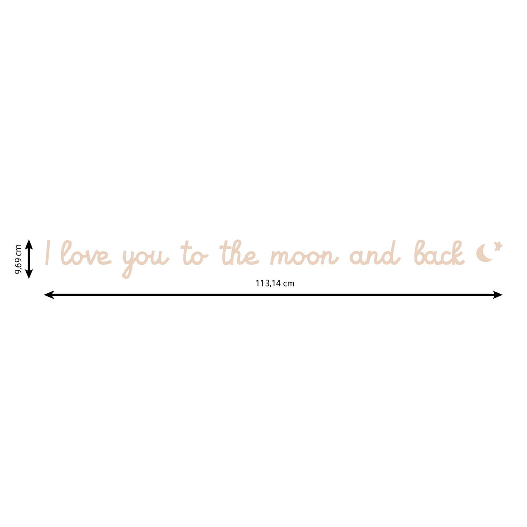 Scritta in Legno I Love You to the Moon and Back - Decochic