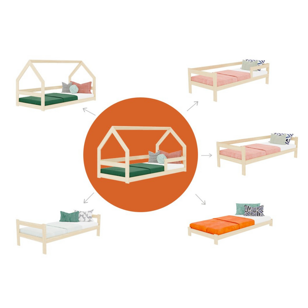 Letto Montessoriano a Casetta SAFE Benlemi -Più Colori e Misure Disponibili - Decochic