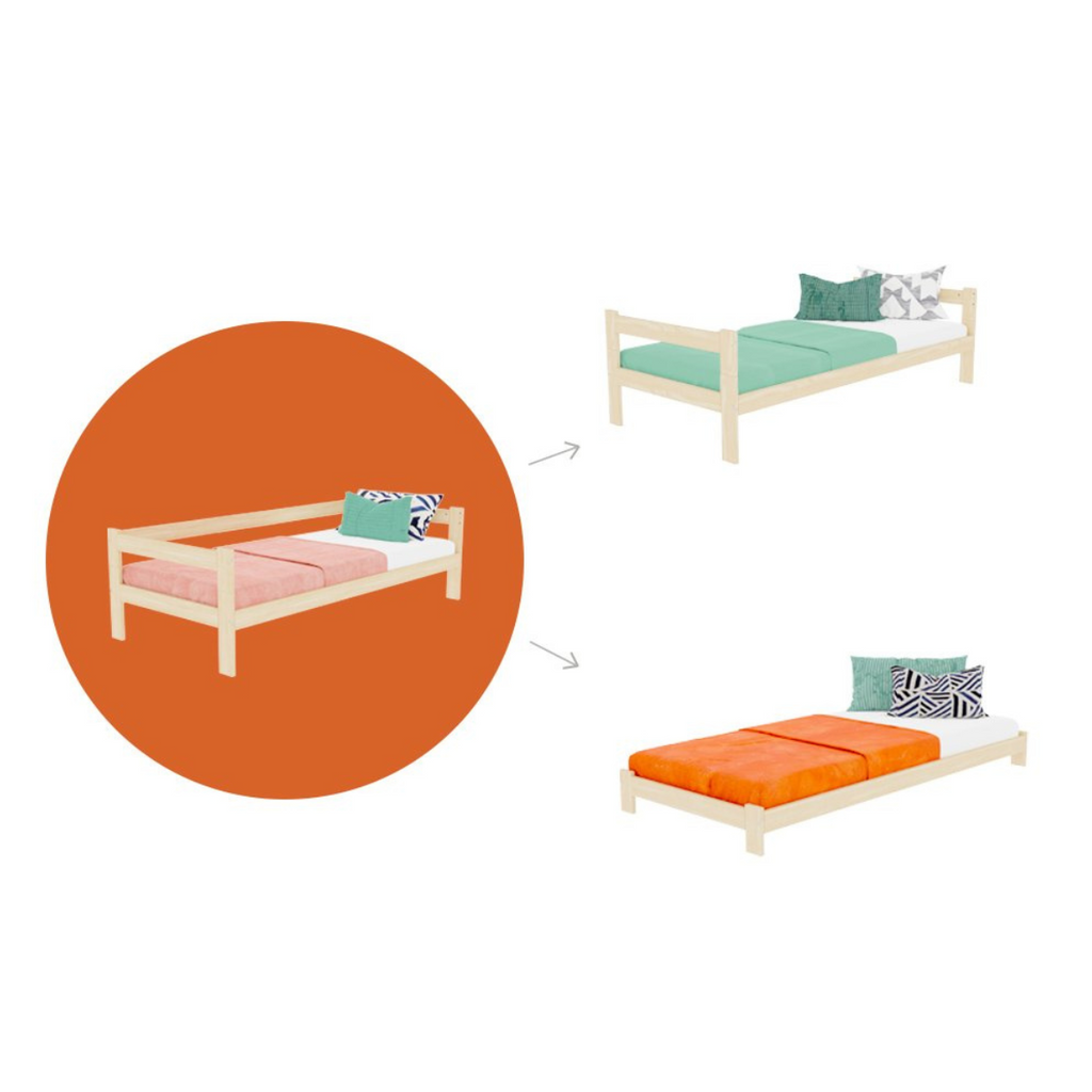 Letto Singolo per Bambini e Ragazzi SAFE Benlemi -Più Colori e Misure Disponibili - Decochic