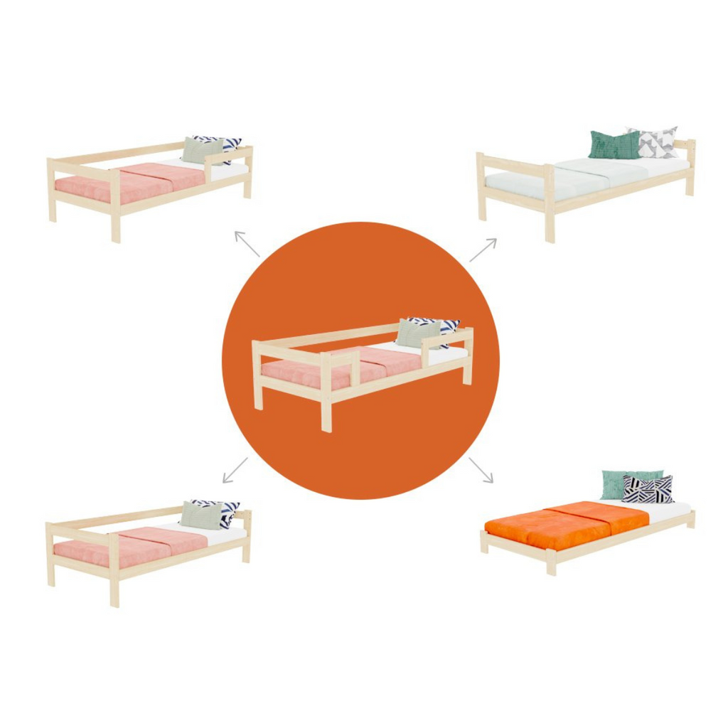 Letto Singolo per Bambini e Ragazzi SAFE Benlemi -Più Colori e Misure Disponibili - Decochic