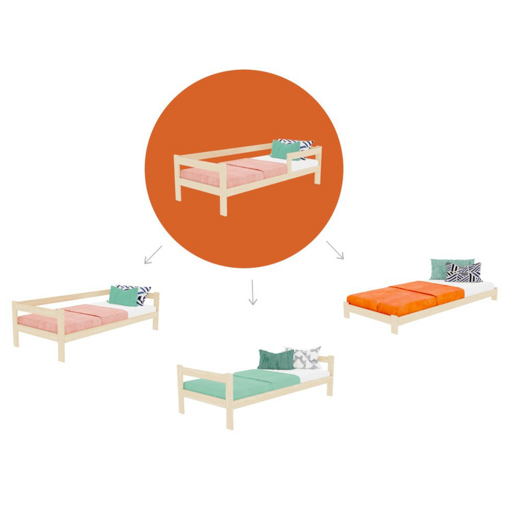 Letto Singolo per Bambini e Ragazzi SAFE Benlemi -Più Colori e Misure Disponibili - Decochic