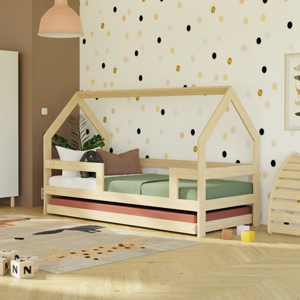 Letto per Bambini a Casetta SAFE Benlemi -Più Colori e Misure Disponibili - Decochic