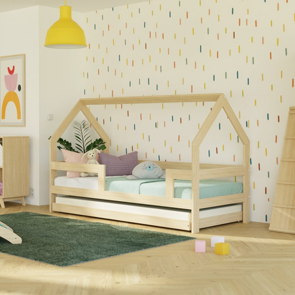 Letto per Bambini a Casetta SAFE Benlemi -Più Colori e Misure Disponibili - Decochic