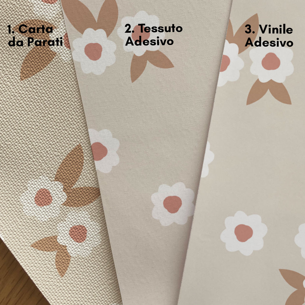 Carta Adesiva Beige Floral - Decochic