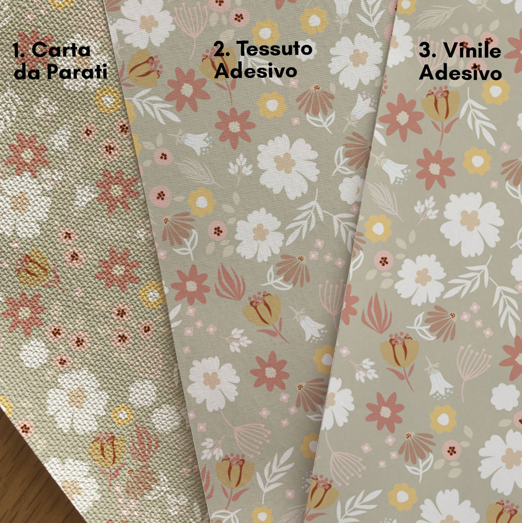 Carta Adesiva Wildflower - Più Colori Disponibili - Decochic