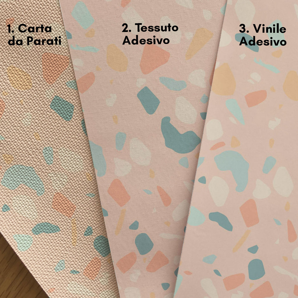 Carta Adesiva Colorful Terrazzo Cipria - Decochic