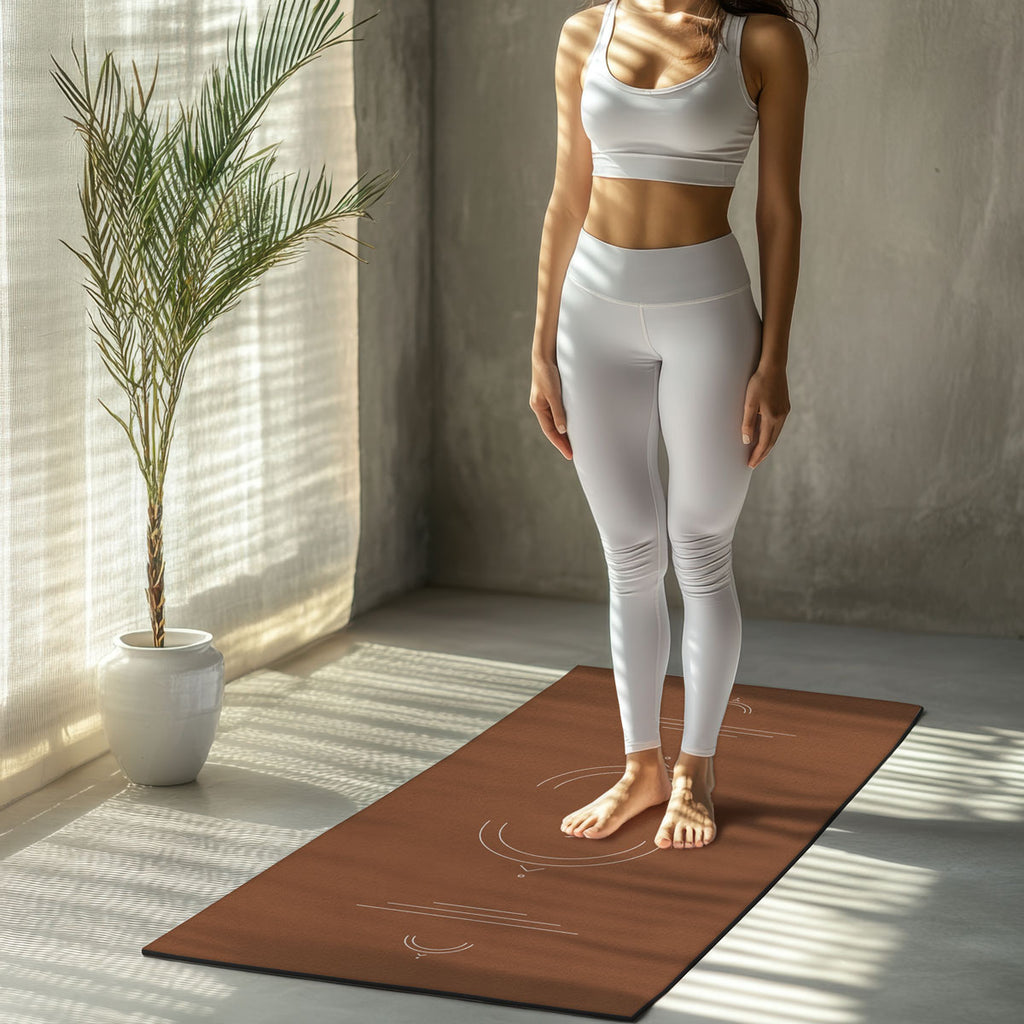 Tappeto Yoga Marrone Rooted Soul-Più Dimensioni Disponibili - Decochic