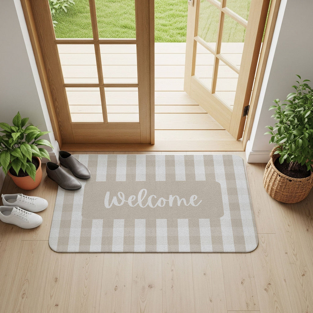 Zerbino Asciugapassi Personalizzabile Gingham -Più Colori Disponibili - Decochic