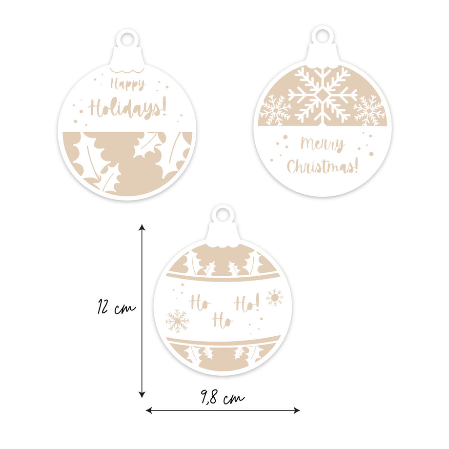 Set 3 Palline Di Natale Personalizzate Con Nome - Made In Italy, Artigianali, Regalo Ideale Per Famiglia - 4