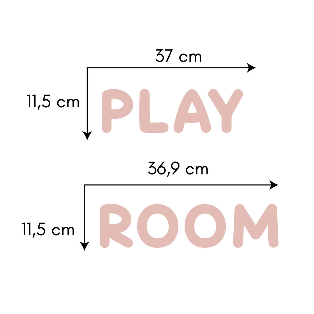 Scritta Play Room in Acrilico Colorato - Più Font e Colori Disponibili - Decochic