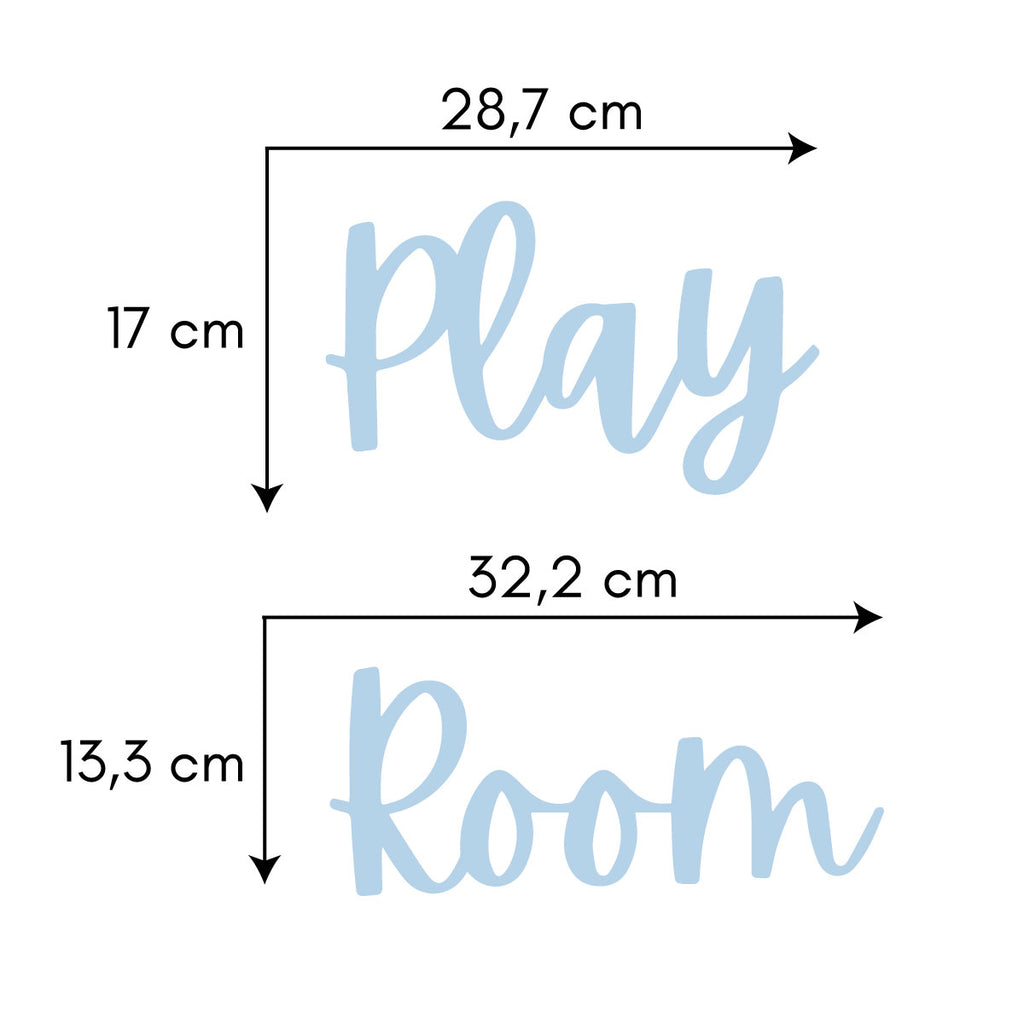 Scritta Play Room in Acrilico Colorato - Più Font e Colori Disponibili - Decochic