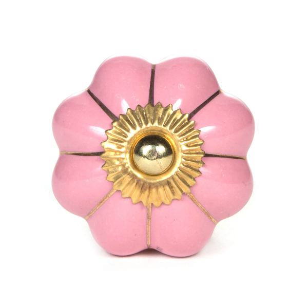 Pomello a Fiore Rosa e oro - Decochic