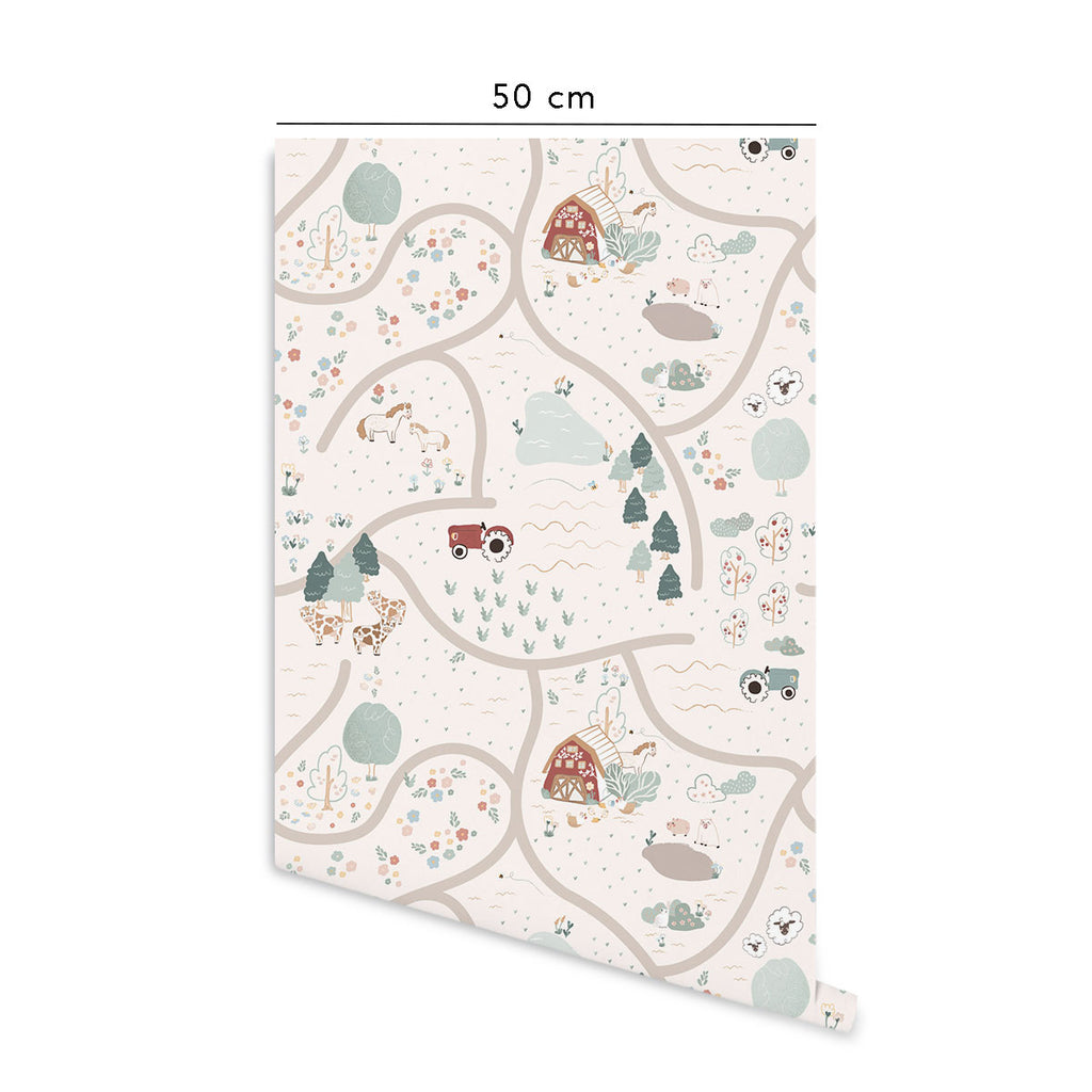 Pellicola Autoadesiva Happy Farm Map - Decochic