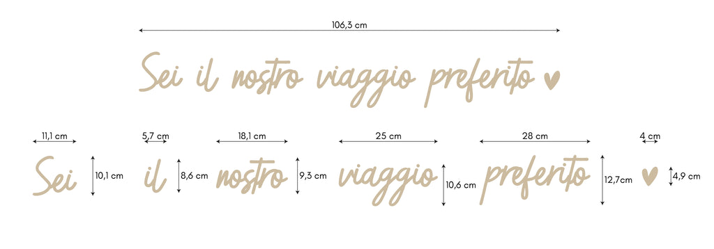 Ordine personalizzato - Scritta in legno - Decochic