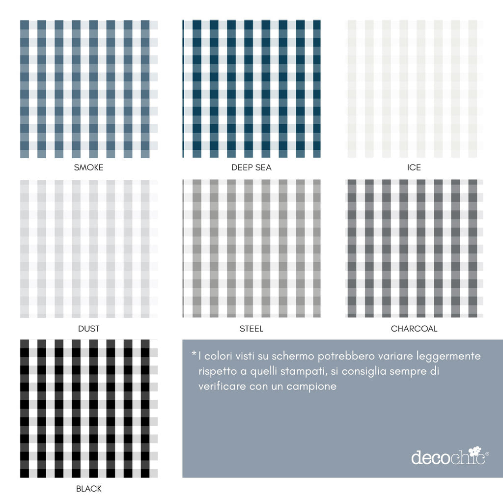 Carta da Parati Gingham - Più Colori Disponibili - Decochic
