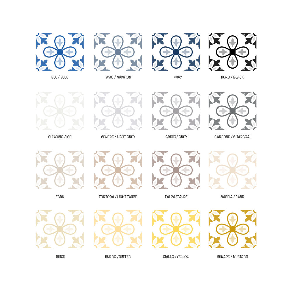 Adesivi Rettangolari Mattonelle Malaga-Confezione 10 Adesivi-Più Colori e Misure Disponibili - Decochic