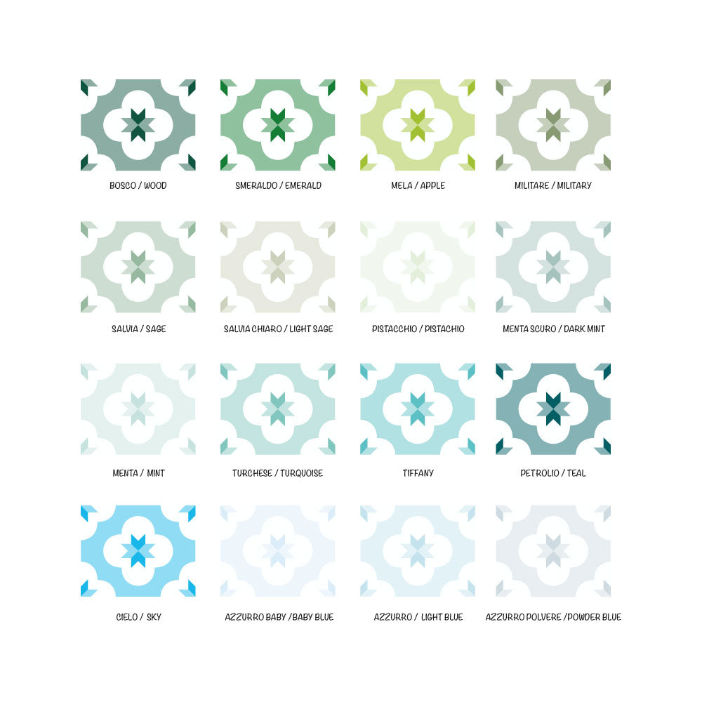 Adesivi da Pavimento 20x25 cm Firenze-Confezione 10 Adesivi-Più Colori e Misure Disponibili - Decochic