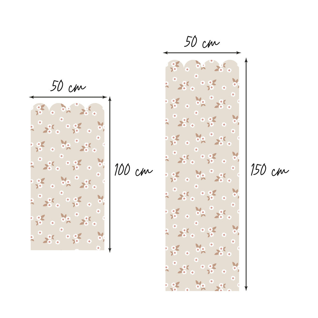 Sticker Scallop Beige Floral - Più Dimensioni Disponibili - Decochic